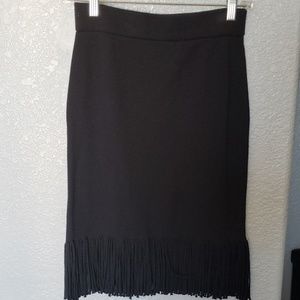 Black fringe Sweater skirt
